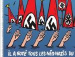El semanario sat&iacute;rico Charlie Hebdo aplaude la tragedia de Texas en su portada porque las lluvias del hurac&aacute;n Harvey &quot;ahogaron a todos los neonazis&quot;.