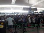 Colas en el Aeropuerto de El Prat.