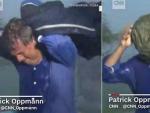 Patrick Oppman, corresponsal de CNN en Cuba, sufriendo los efectos del hurac&aacute;n Irma.