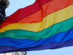 Bandera del Orgullo LGTBi que se celebra esta semana en Madrid