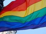 Una bandera con los colores del arco&iacute;ris, s&iacute;mbolo LGTB.