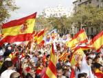 La manifestaci&oacute;n del D&iacute;a de la Hispanidad en Barcelona.