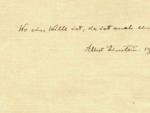 Una de las notas de Albert Einstein que han salido a subasta en Winners Auctions, donde escribi&oacute;: &quot;Donde hay voluntad, hay un camino&quot;.