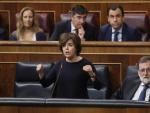 La vicepresidenta y el presidente del Gobierno, Soraya S&aacute;enz de Santamar&iacute;a y Mariano Rajoy, en el Congreso.