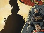 Superman, Batman y Wonder Woman en el cartel de la Heroes Comic Con dise&ntilde;ado por Frank Miller.