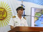 El portavoz de la Armada Argentina, Enrique Balbi, ofrece una rueda de prensa sobre la b&uacute;squeda del submarino ARA San Juan.