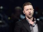 El cantante estadounidense Justin Timberlake, actuando en Eurovisi&oacute;n.