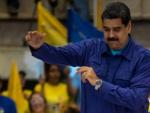 El presidente de Venezuela, Nicol&aacute;s Maduro, durante un acto pol&iacute;tico en Caracas.