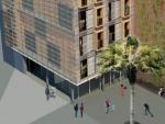 Imagen virtual de un bloque de viviendas prefabricado de los que se construir&aacute;n en Barcelona.