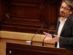Xavier Dom&egrave;nech, diputado de Catalunya en Com&uacute;-Podem, este jueves en el Parlament.