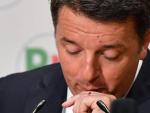 Renzi, en la rueda de prensa en la que ha presentado su dimisi&oacute;n.