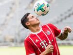 El colombiano James Rodr&iacute;guez, con la camiseta del Bayern.