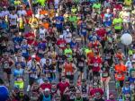 Vista general de los participantes en la 39 edici&oacute;n de la marat&oacute;n de Madrid.
