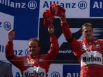 Michael Schumacher y Rubens Barrichello, en su etapa como compa&ntilde;eros en Ferrari.