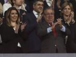 El ministro del Interior, Juan Ignacio Zoido (en el centro), durante la final de la Copa del Rey de f&uacute;tbol.