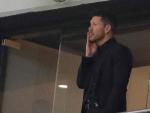 Simeone presencia la semifinal ante el Arsenal desde un palco