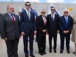 Los funcionarios estadounidenses llegan a la inauguraci&oacute;n previa de la Embajada de los Estados Unidos en Jerusal&eacute;n.