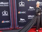 La cantante estadounidense Christina Aguilera posa a su llegada a los premios Billboard de 2018.