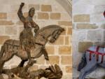 Comparativa de la pol&eacute;mica restauraci&oacute;n del San Jorge en una capilla de Estella, en Navarra.