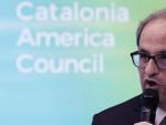 El presidente de la Generalitat, Quim Torra, durante la inauguraci&oacute;n del Consejo Americano de Catalu&ntilde;a (CAC), en Washington DC (EE UU).