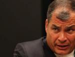 Rafael Correa, durante una entrevista concedida a '20minutos' en Madrid.