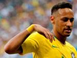 Neymar, con la camiseta de la selecci&oacute;n brasile&ntilde;a.
