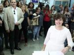 Santamar&iacute;a vota en las primarias del PP en una mesa electoral en Madrid
