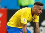 Neymar, en el encuentro entre Brasil y B&eacute;lgica de Rusia 2018.