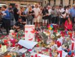Acto en Las Ramblas, Barcelona, en memoria de las v&iacute;ctimas de los atentados terroristas cometidos el 17 de agosto de 2017 en Barcelona y Cambrils.