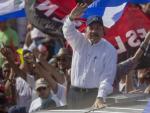 El presidente de Nicaragua, Daniel Ortega, en Managua, durante la celebraci&oacute;n del 39 aniversario de la revoluci&oacute;n popular sandinista que derroc&oacute; al dictador Anastasio Somoza.