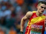 Bruno Hortelano en la semifinal de los 200 metros de los Europeos de Berl&iacute;n.