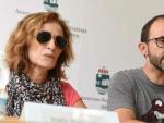Miguel &Aacute;ngel Escribano, pareja de la asesinada en Costa Rica, en una rueda de prensa.