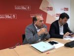 El secretario xeral del PSdeG, Gonzalo Caballero, en rueda de prensa