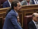 Pablo Iglesias, secretario general de Podemos, en el Congreso.