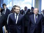 El presidente franc&eacute;s, Emmanuel Macron, y su ministro de Interior, G&eacute;rard Collomb.