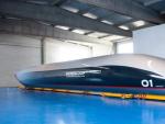 La c&aacute;psula Hyperloop, la primera para viajeros.