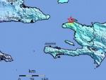 Mapa que muestra el epicentro del terremoto de 5,9 en Hait&iacute;.