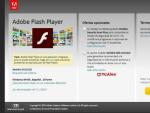 P&aacute;gina web de instalaci&oacute;n de Adobe Flash Player.