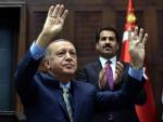 Erdogan durante su intervenci&oacute;n por el caso Khashoggi en el Parlamento turco.