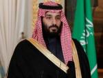El pr&iacute;ncipe heredero de Arabia Saud&iacute;, Mohammed bin Salman, en el Palacio del El&iacute;seo, en Par&iacute;s, durante su visita oficial a Francia.