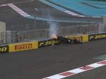 Accidente de Nico H&uuml;lkenberg en el GP de Abu Dhabi.