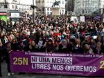 Miles de personas salieron este domingo a las calles de Madrid para exigir el fin de la violencia machista.