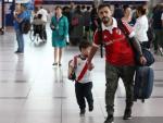 Aficionados de River Plate viajando a Madrid.