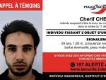 Cherif Chekatt, presunto autor del atentado de Estrasburgo, en la ficha difundida por la Polic&iacute;a francesa.