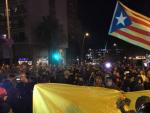 Manifestaci&oacute;n de los CDR en la avenida Diagonal de Barcelona