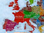 Mapa de Europa que recoge qui&eacute;nes dan los regalos de Navidad en cada pa&iacute;s.