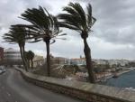 Imagen de archivo de fuertes rachas de viento en Menorca.