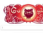 El doodle que Google le ha dedicado al a&ntilde;o nuevo chino, el a&ntilde;o del cerdo.