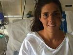 La triatleta conmemor&oacute; los seis meses despu&eacute;s del accidente con esta imagen suya en el hospital.