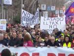 Manifestaci&oacute;n de taxistas en Madrid.